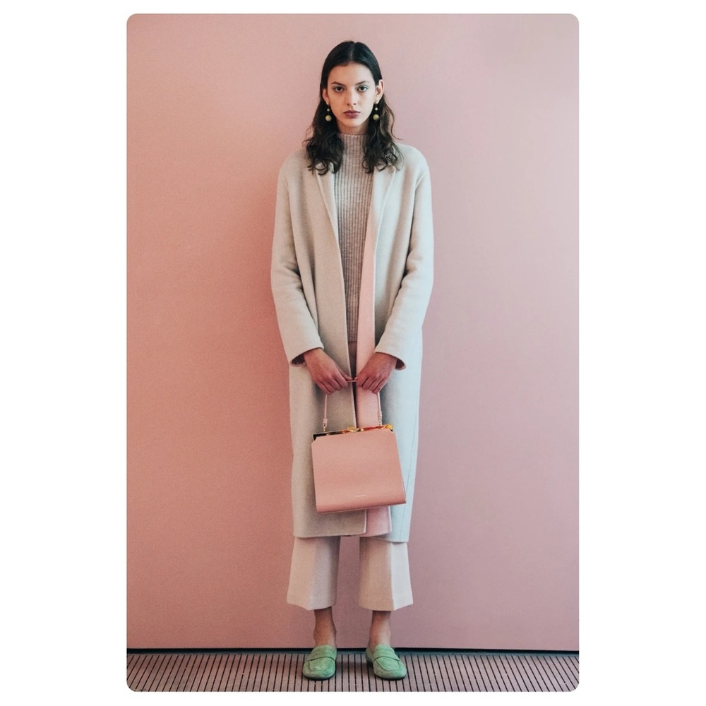 Mansur Gavriel blush-cream wool coat